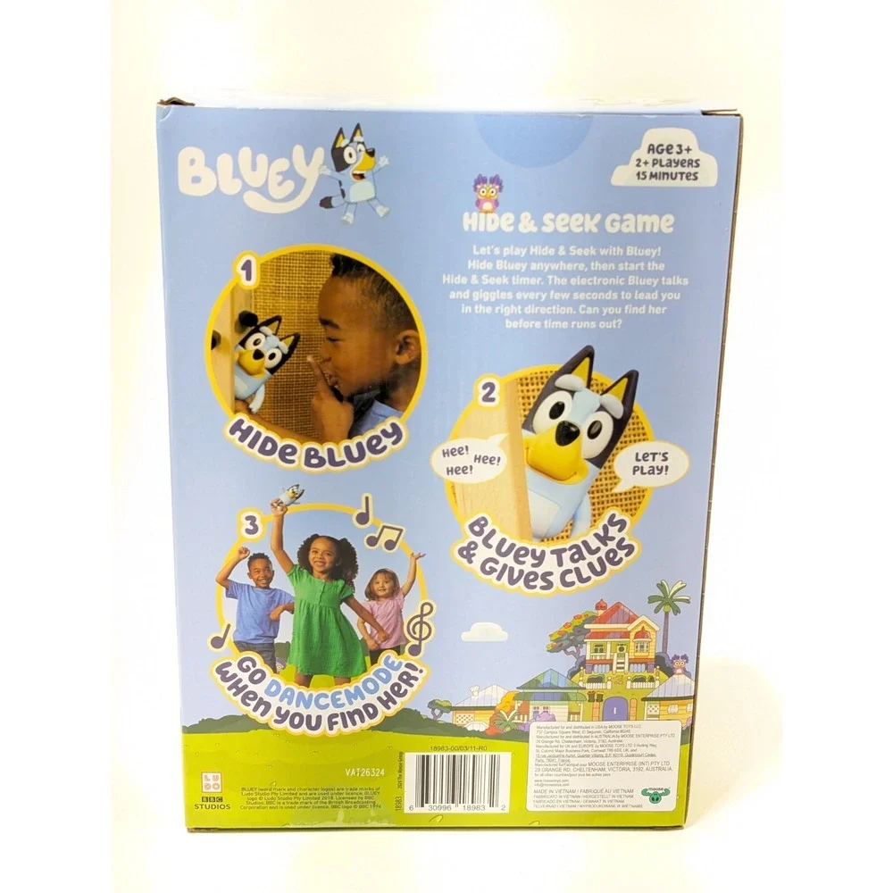 Bluey Hide & Seek Game, Hide Bluey, Bluey Talks & Gives Clues